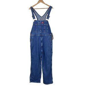 NWT Dickies Mens Indigo Bib Overall Jeans Sz 34 x 30